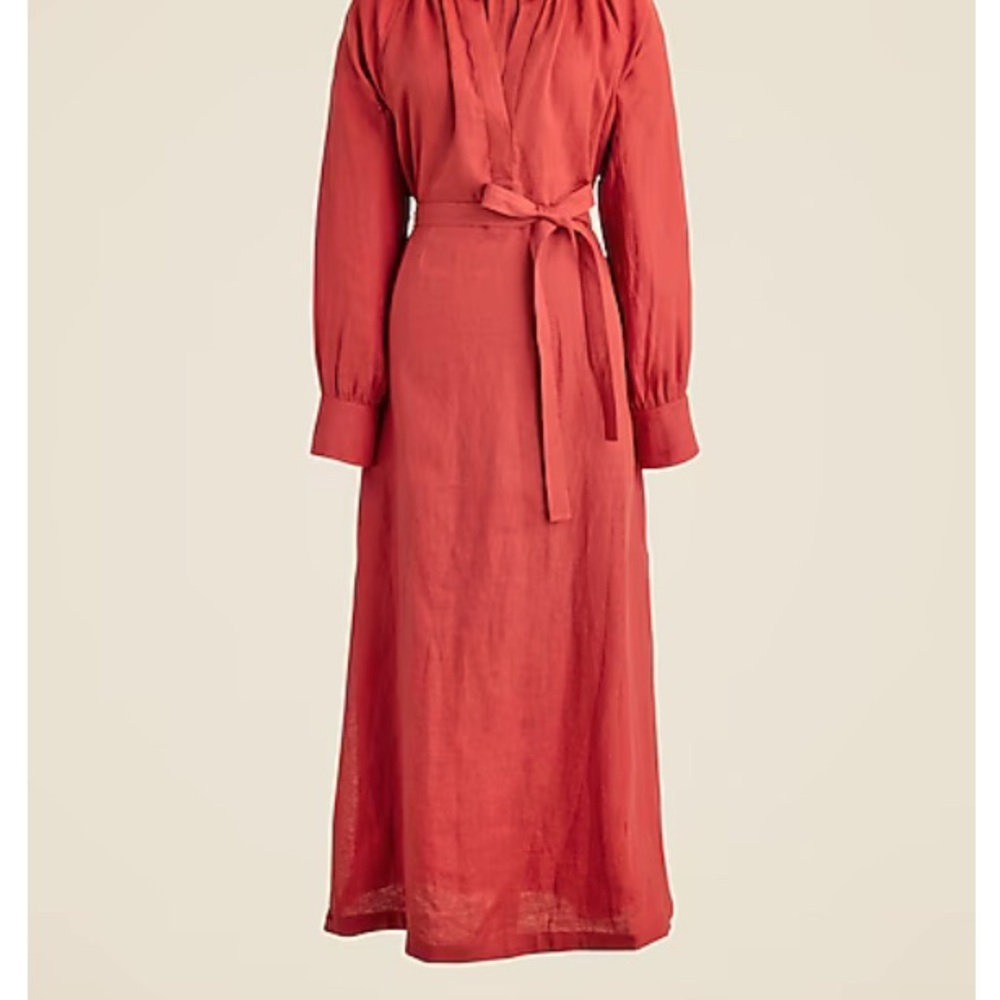 J. Crew Long Sleeve Red Dress